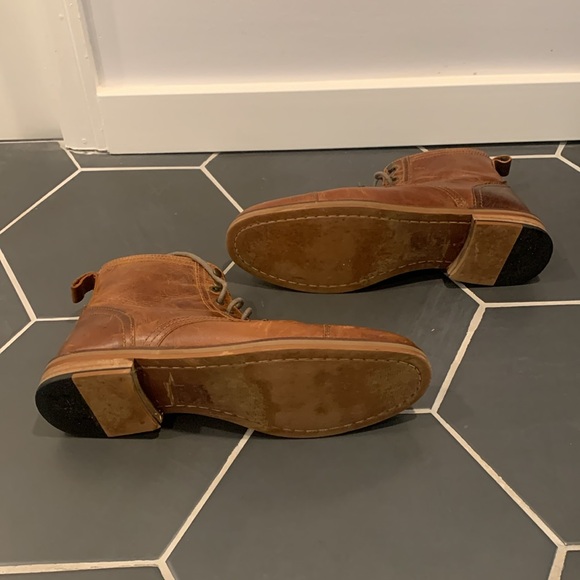 Crevo Bookham Men’s Leather Captoe Boots – Distressed Chestnut Brown – Size 11 - Picture 5 of 7